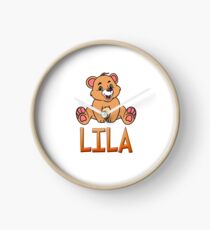 Lila Bear Mug Clock