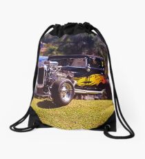 The King of the Hill hot rod Drawstring Bag