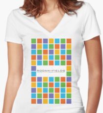 Rodan and Fields Blocks Women's Fitted V-Neck T-Shirt