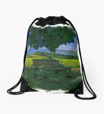 Rural area drawn Art Drawstring Bag