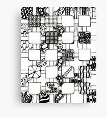 I Got The Memo Hand Drawn Doodle Grid Canvas Print