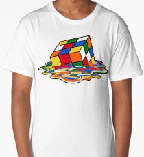 Melting Rubiks Cube: Sheldon from 'The Big Bang Theory' Cool Nerdy Gift Ideas! Long T-Shirt