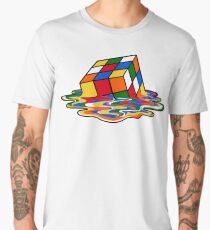 Melting Rubiks Cube: Sheldon from 'The Big Bang Theory' Cool Nerdy Gift Ideas! Men's Premium T-Shirt