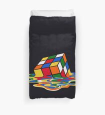 Melting Rubiks Cube: Sheldon from 'The Big Bang Theory' Cool Nerdy Gift Ideas! Duvet Cover