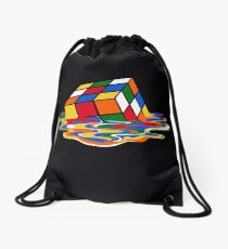 Melting Rubiks Cube: Sheldon from 'The Big Bang Theory' Cool Nerdy Gift Ideas! Drawstring Bag