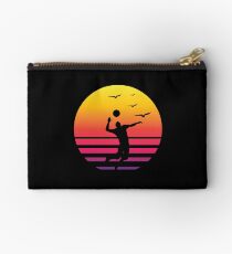 volleyball retro sunset, #volleyball Studio Pouch