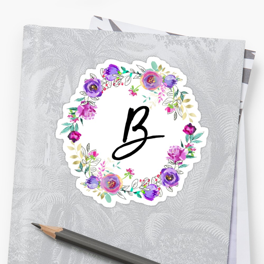 "Purple B" Stickers By Mjm412 | Redbubble