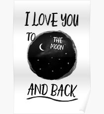 I love you to the moon and back quote Poster