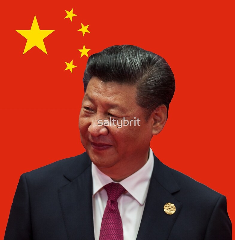 "Xi Jinping In Front Of Chinese Flag (#2)" By Saltybrit | Redbubble