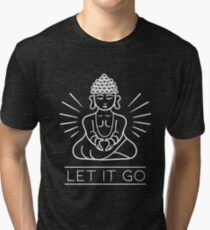 Meditation yoga buddah tshirt Tri-blend T-Shirt