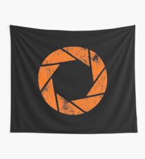 Aperture Science (Orange) Logo · Distressed Wall Tapestry