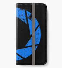 Aperture Science (Blue) Logo · Distressed iPhone Wallet/Case/Skin