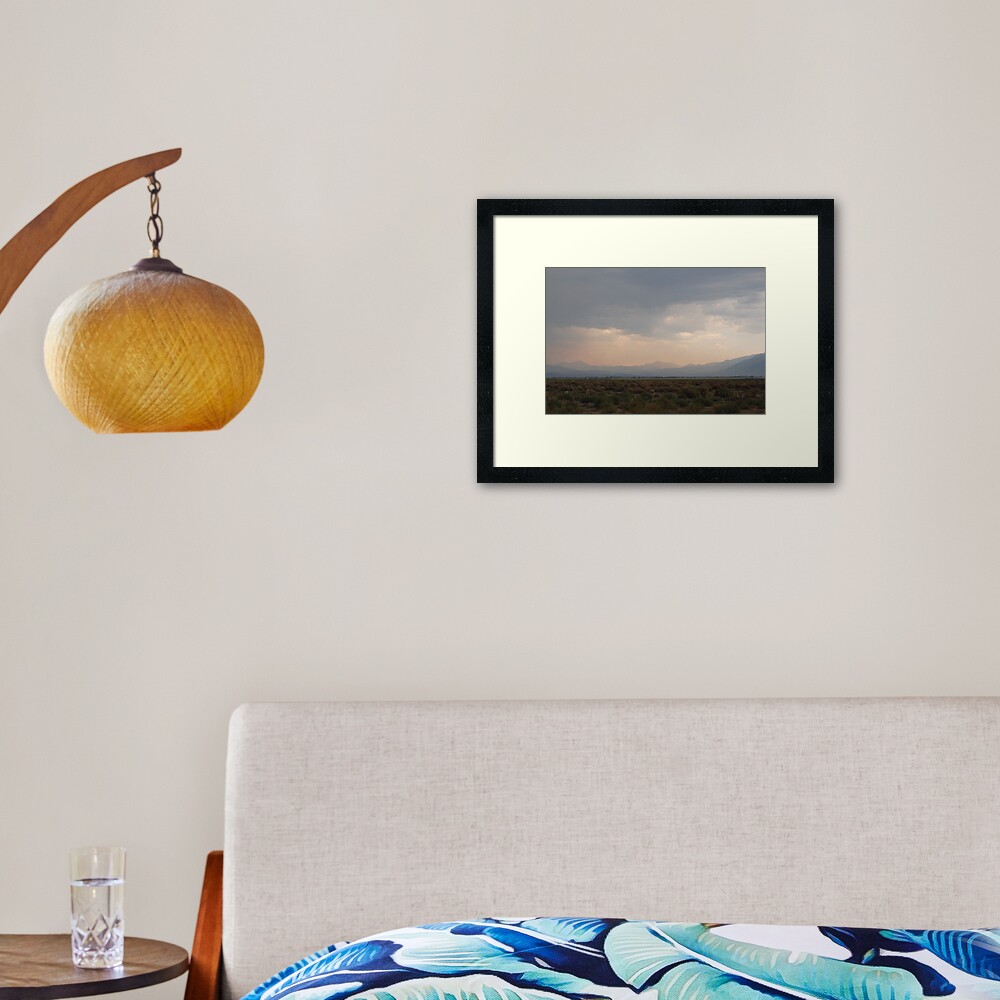 Storm Over the High Desert Framed Art Print