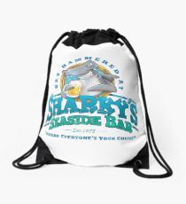 Sharky's Seaside Bar Drawstring Bag