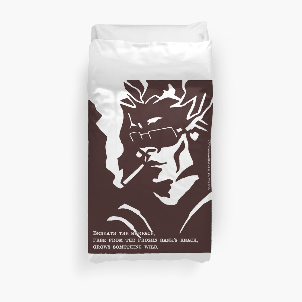 Pool Hall Poetry Duvet Cover
