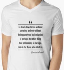 Bertrand Russell famous quote about age V-Neck T-Shirt