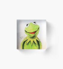 Kermit the Frog- Colored Pencil Acrylic Block