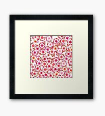 Bright colors background with stars Framed Print