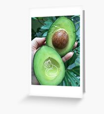 Living in an avocado. Greeting Card