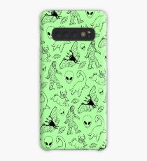 Cryptid Pattern (Green Background) Case/Skin for Samsung Galaxy