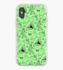 Cryptid Pattern (Green Background) iPhone Case