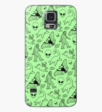 Cryptid-Muster (grüner Hintergrund) Hülle & Klebefolie für Samsung Galaxy