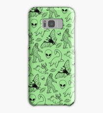 Cryptid Pattern (Green Background) Case/Skin for Samsung Galaxy