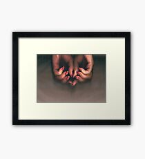 Scanned Hands Framed Print