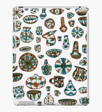Turquoise Pottery on White iPad Case/Skin