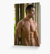 Andrew wet torso Greeting Card