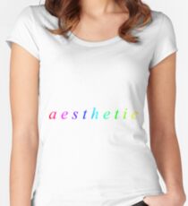 aesthetic Women's Fitted Scoop T-Shirt