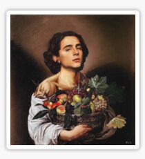 Timothee Chalamet Painting Meme Sticker