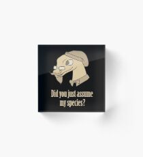 Hipster Dragon Acrylic Block