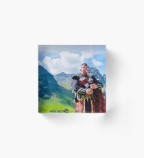 Bagpiper Acrylic Block