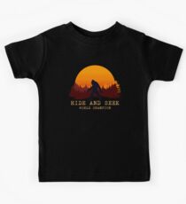Bigfoot tshirt adventurer camping Sasquatch sunset t-shirt - Hide and Seek World Champion T shirt Kids Tee