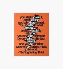 Percy Jackson And the Olympians The Lightning Thief Prophecy Art Board