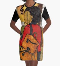 The Piano Lady Graphic T-Shirt Dress