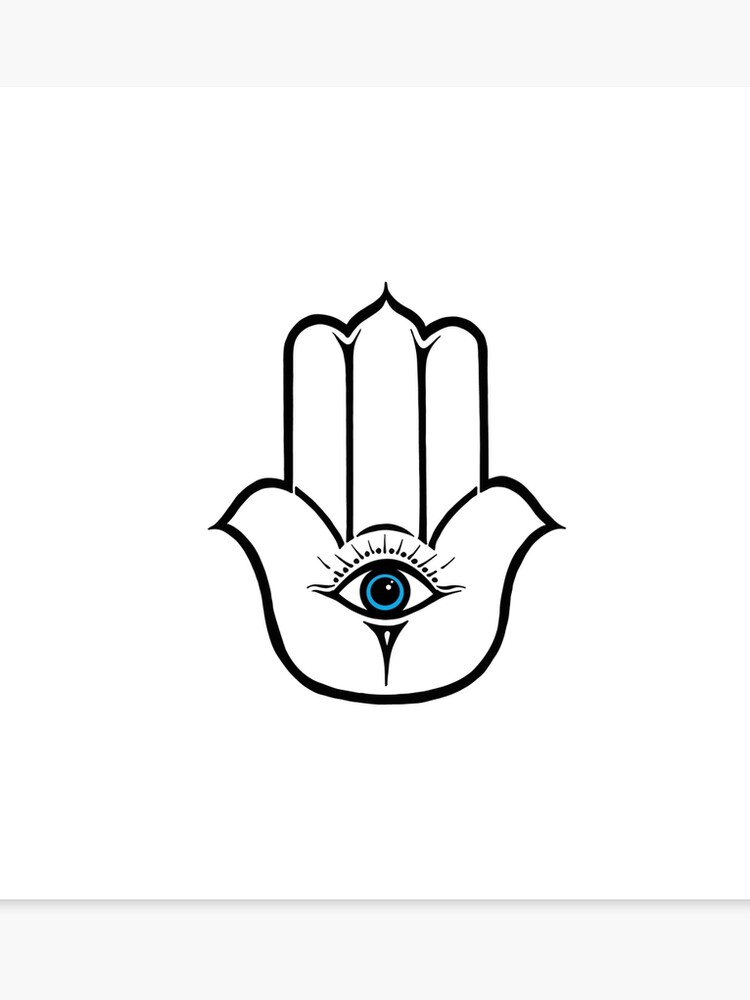 Simple Hamsa Hand Drawing