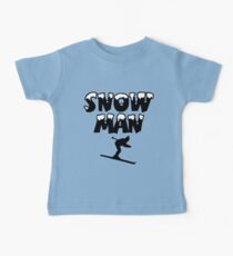 Snowman Snow Ski Skier Skiing Baby Tee
