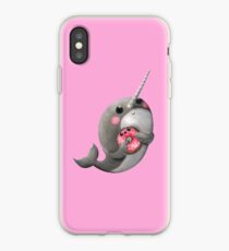 Cute Narwhal with donut iPhone Case