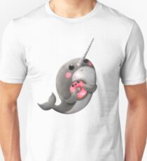 Cute Narwhal with donut Unisex T-Shirt