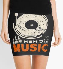 Music Music Record Player DJ Gift Mini Skirt