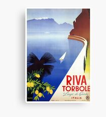 Travel Italy 1920s Lake Garda Riva Torbole Gardesana advert Metal Print