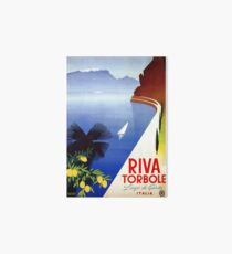 Travel Italy 1920s Lake Garda Riva Torbole Gardesana advert Art Board
