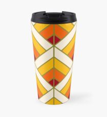 Geometrisches Muster: Art Deco Diamond: Sonnenuntergang Thermobecher