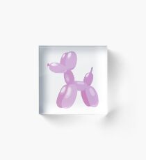 Netter rosa Ballonhund Acrylblock