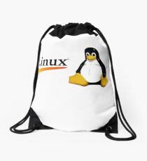 Awesome Linux - Tux Drawstring Bag