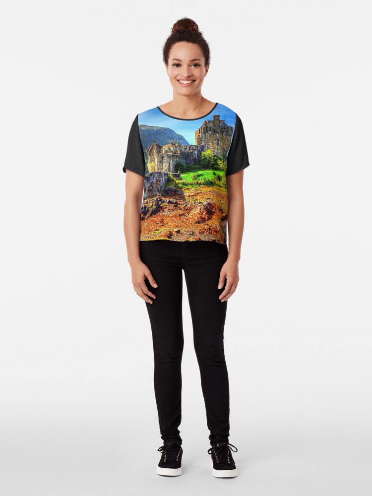 Alternate view of Eilean Donan Castle Chiffon Top