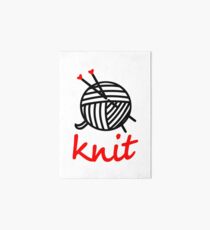 knit with sweet Yarn graphic Art Board