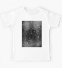 Abstract geometric flower (grey design) Kids Tee